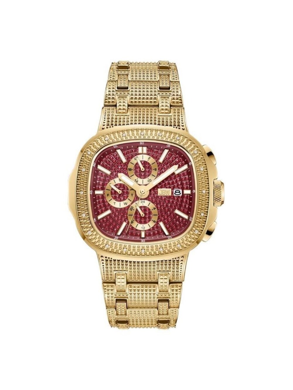 NWT JBW Heist Quartz Red Dial Unisex Watch